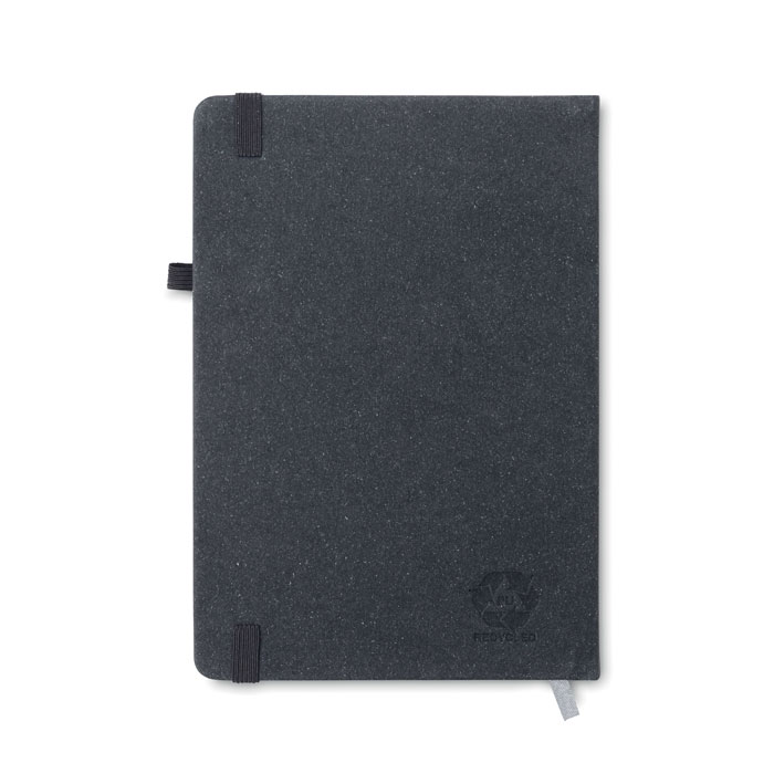 Блокнот A5 из ПУ линованный, черный-5