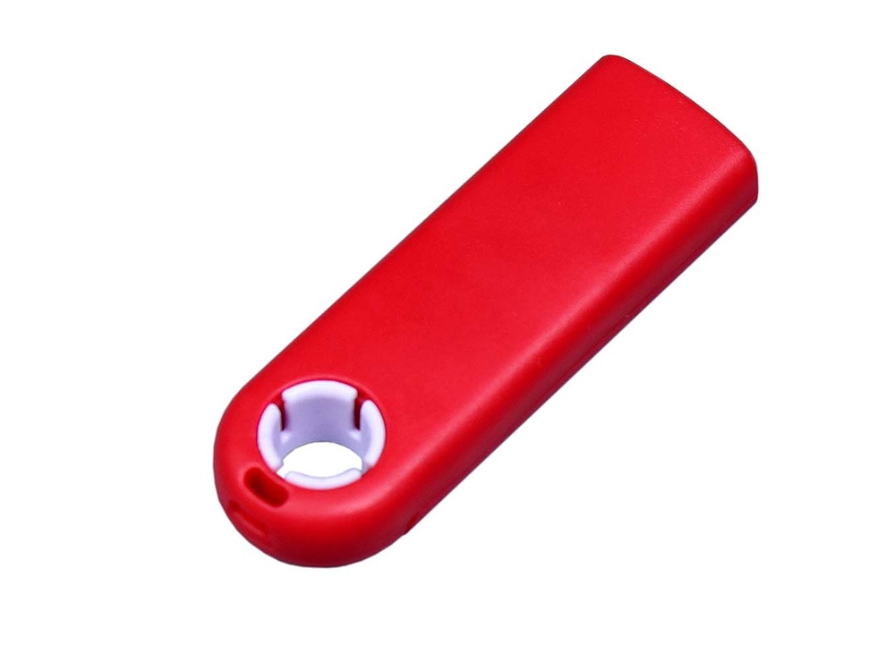 USB-флешка промо на 32 Гб прямоугольной формы, выдвижной механизм, белый-1