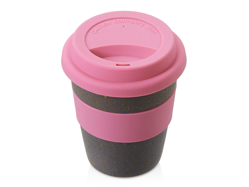 Стакан с силиконовой крышкой Cafe, dust pink-0