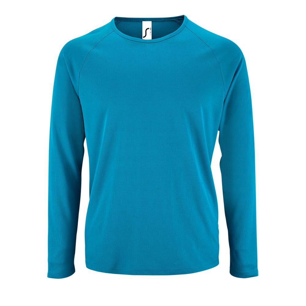 Футболка с длинным рукавом Sporty LSL Men, ярко-бирюзовая-1