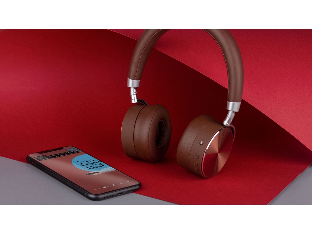 Беспроводные наушники Rombica mysound BH-13 Brown ANC, коричневый-7