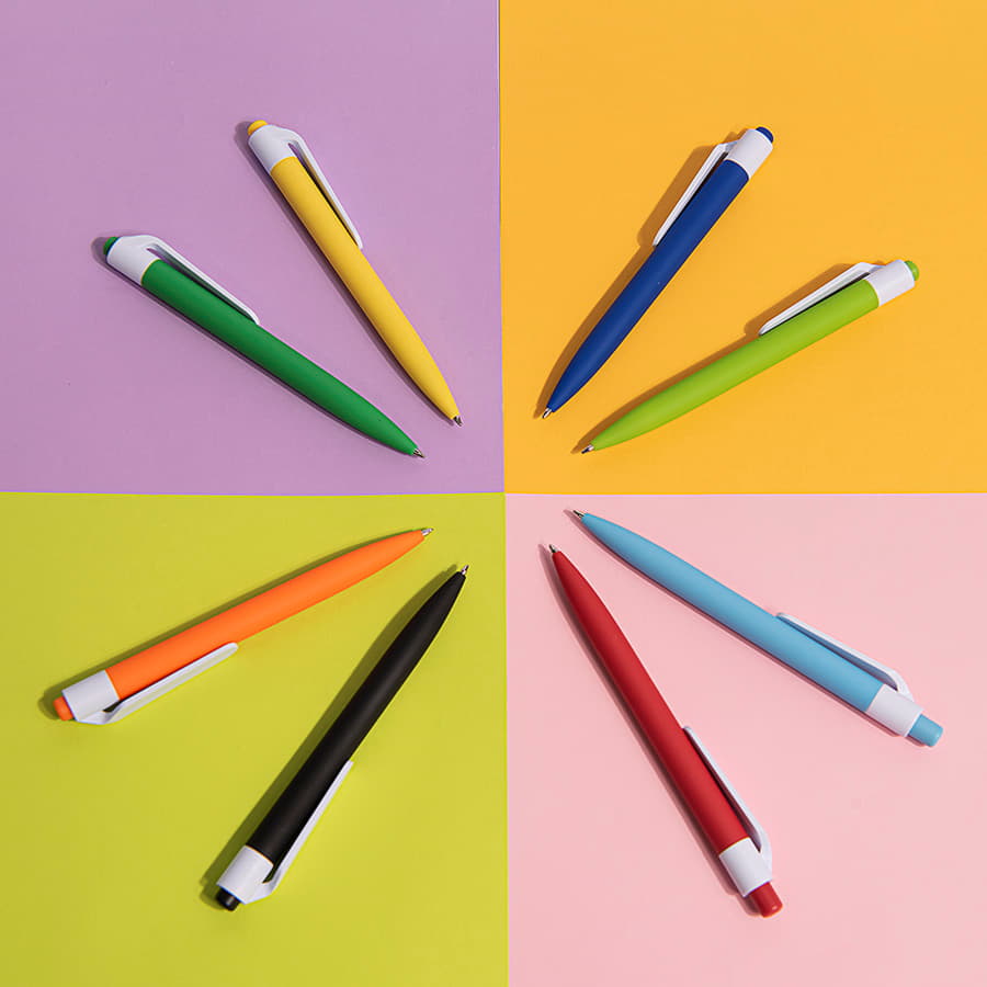Ручка шариковая N16 soft touch, зеленый-3