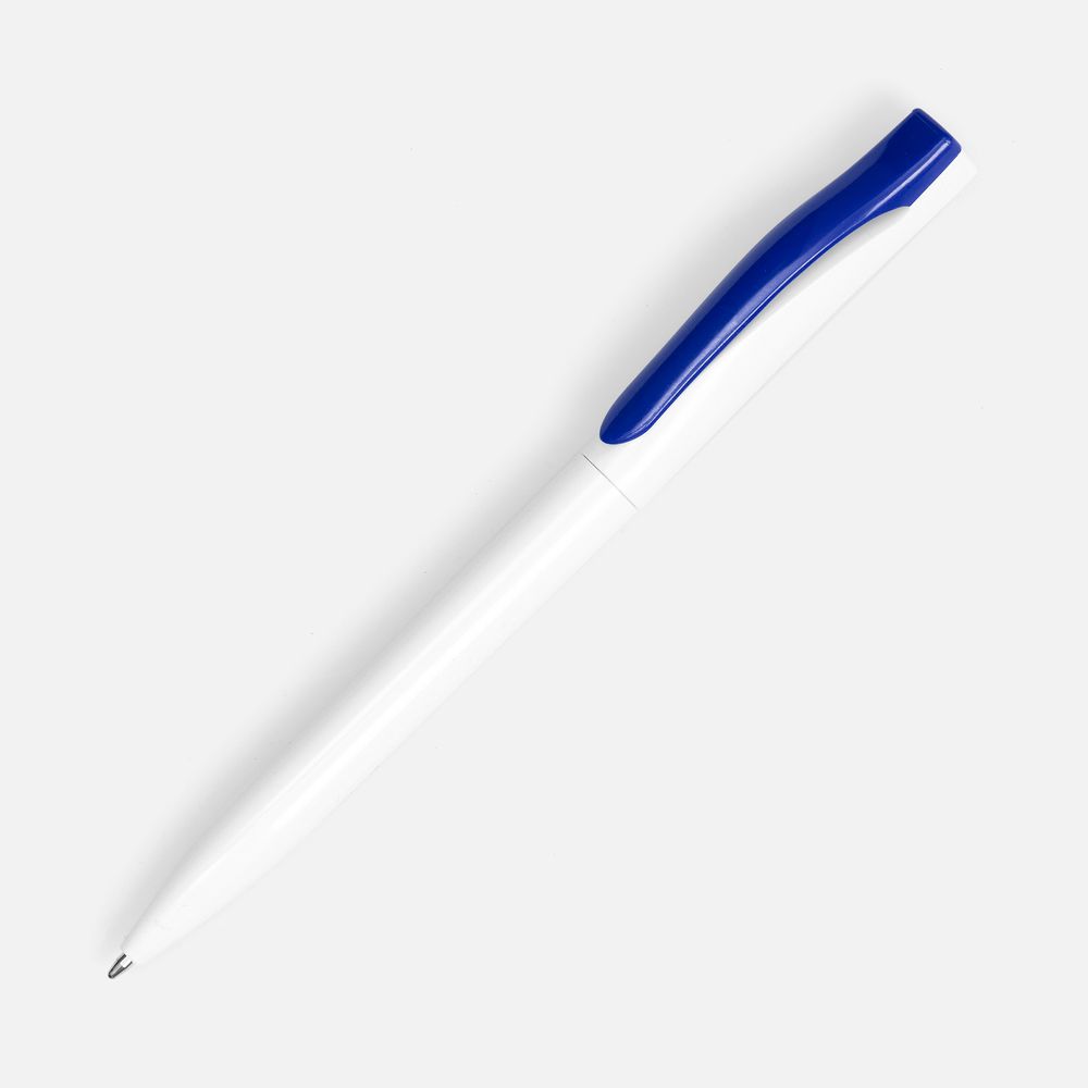 Ручка шариковая Pin, белая с синим-0