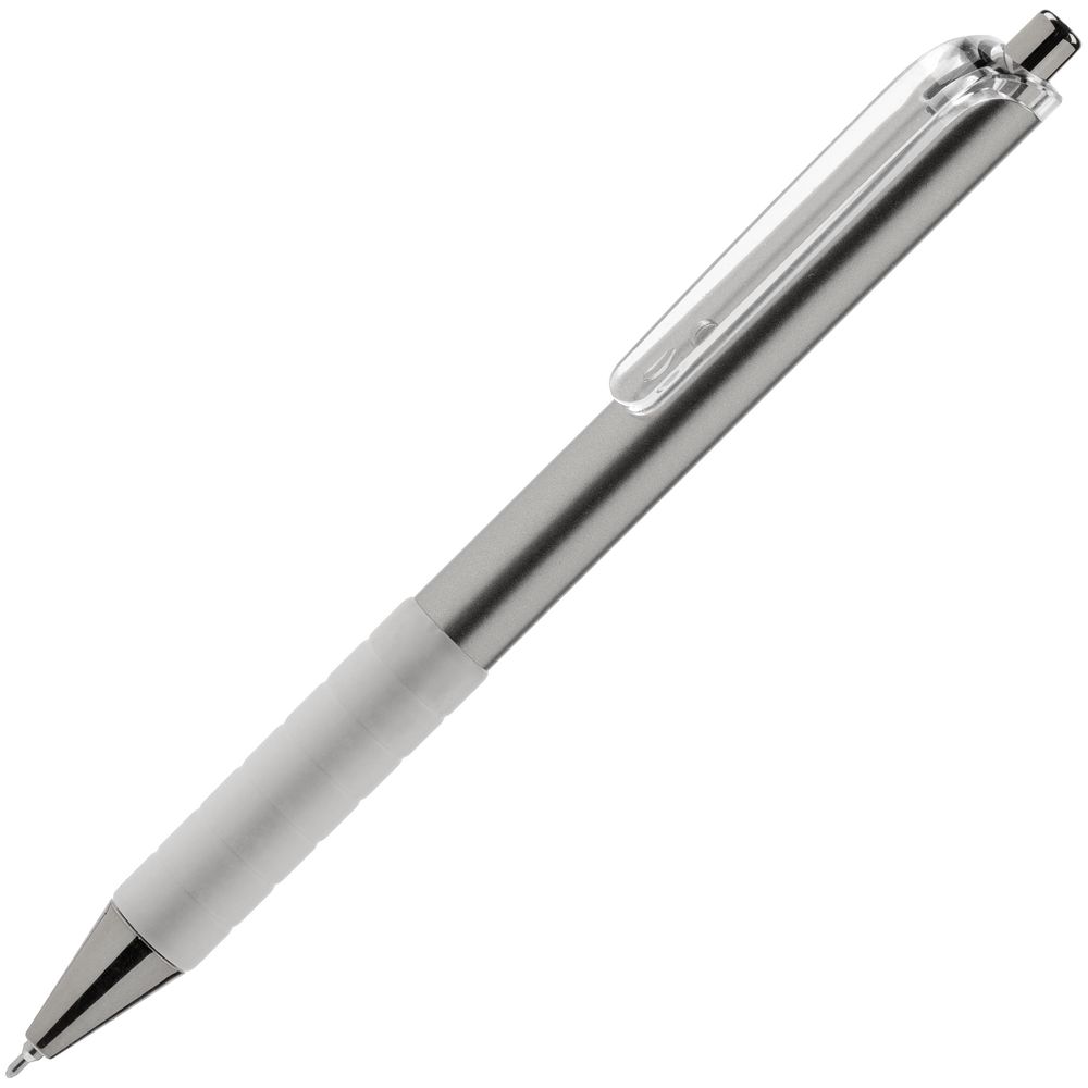 Ручка шариковая Easy Grip, серебристая-1