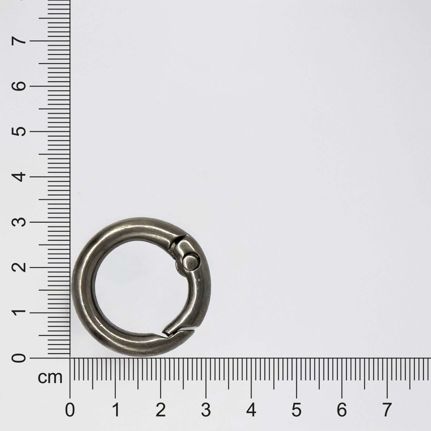 Карабин-кольцо Ring для обвеса, d=3,2см (чёрный никель)-3