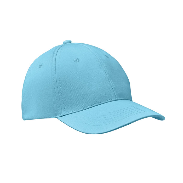6 panels baseball cap, голубой-0
