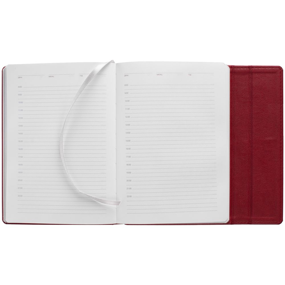Ежедневник Flap на заказ, недатированный, красный-3