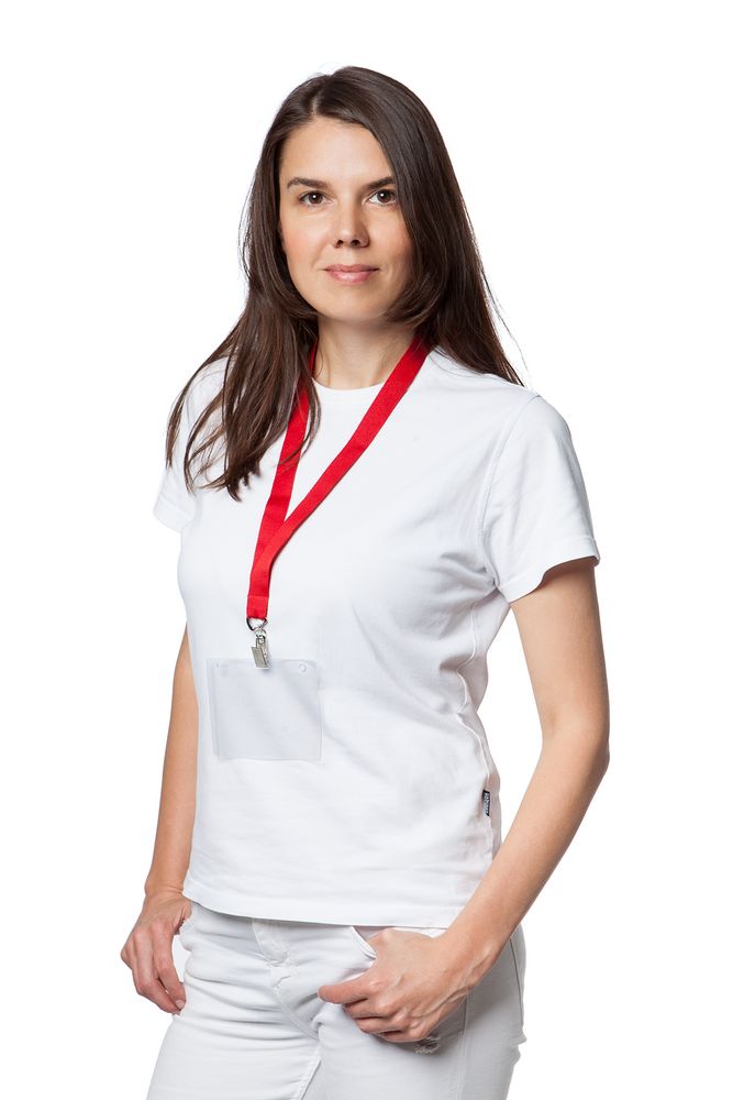 Лента для бейджа Neckband, красная-2