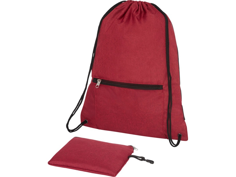 Складной рюкзак со шнурком Coss, heather dark red-0