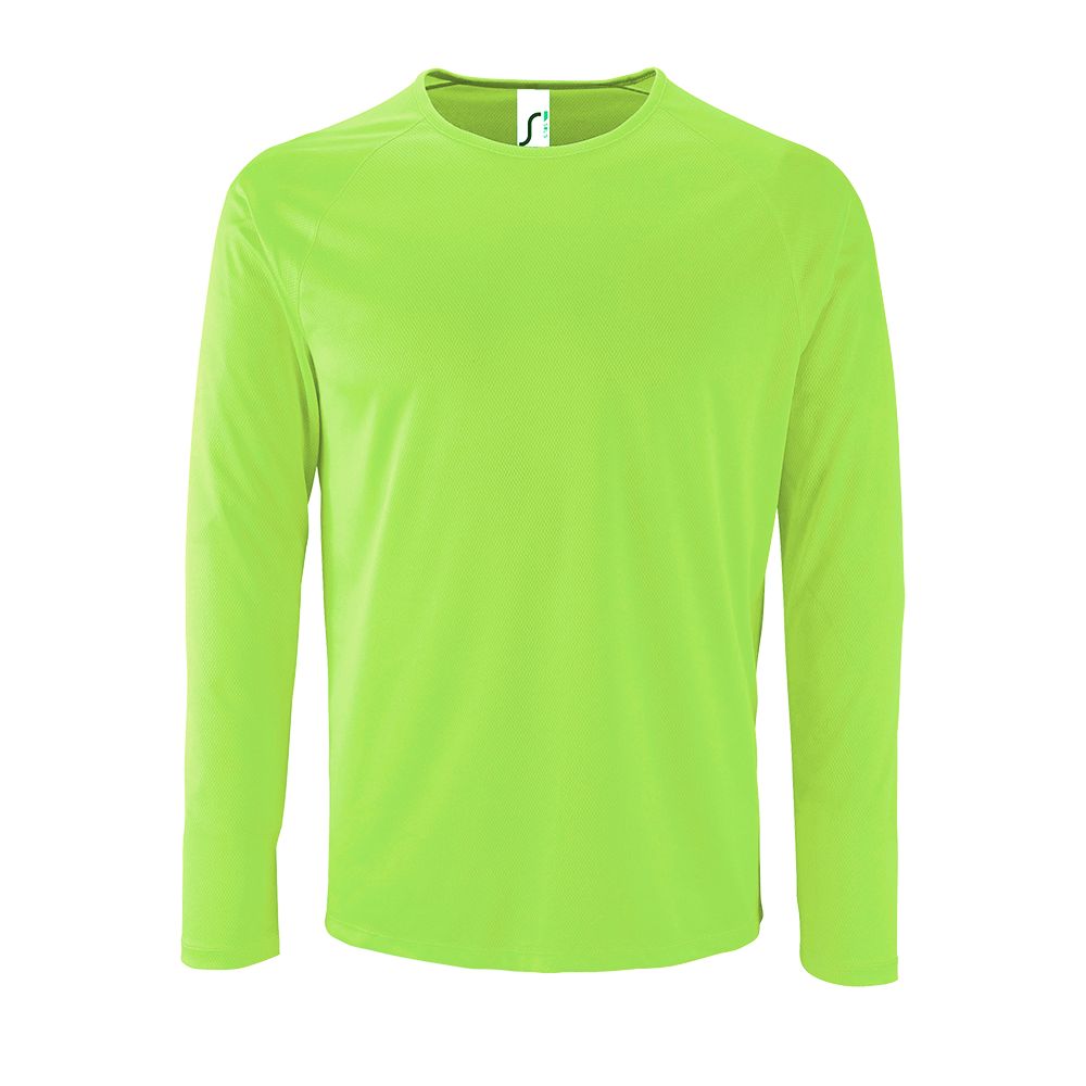 Футболка с длинным рукавом Sporty LSL Men, неоново-зеленая-1