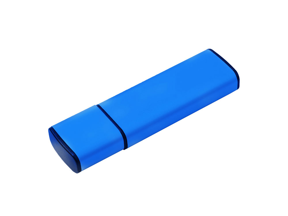 USB-флешка металлическая на 32ГБ с колпачком, синий-0