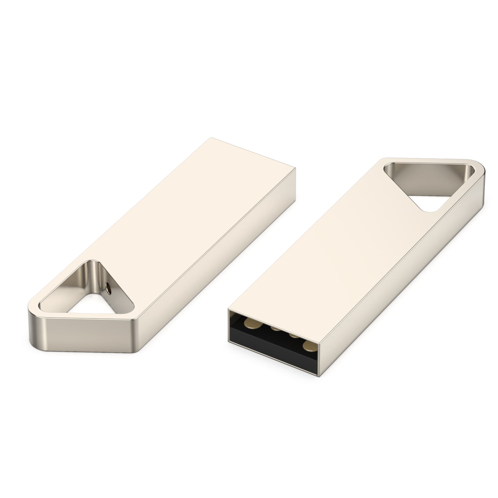 USB flash-карта SPLIT (8Гб), серебристая, 3,6х1,2х0,5 см, металл, серебристый-1