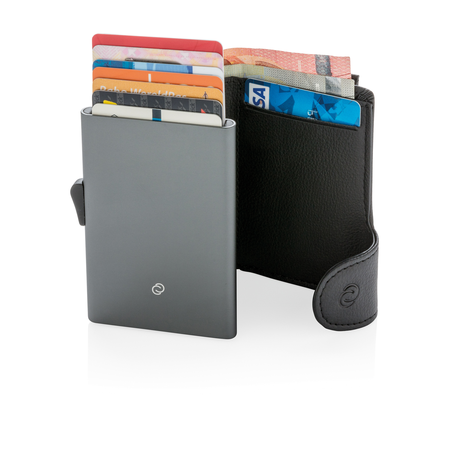 Кошелек с отделением для монет и держателем для карт C-Secure RFID-6