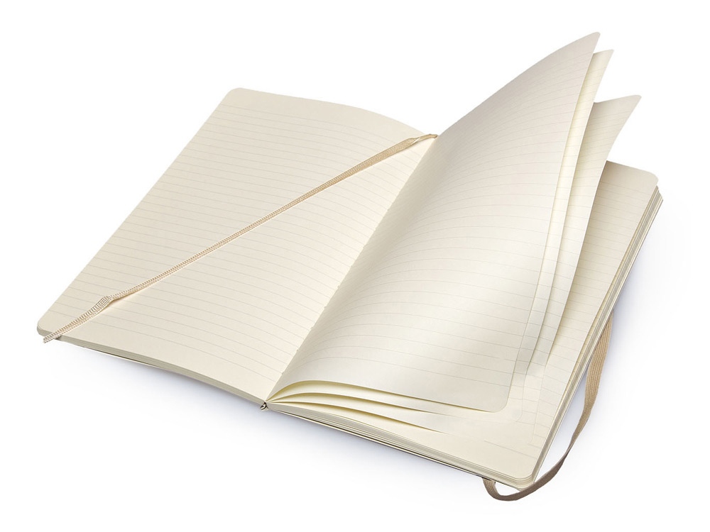 Записная книжка Moleskine Classic Soft (в линейку), Large (13х21см), бежевый-3