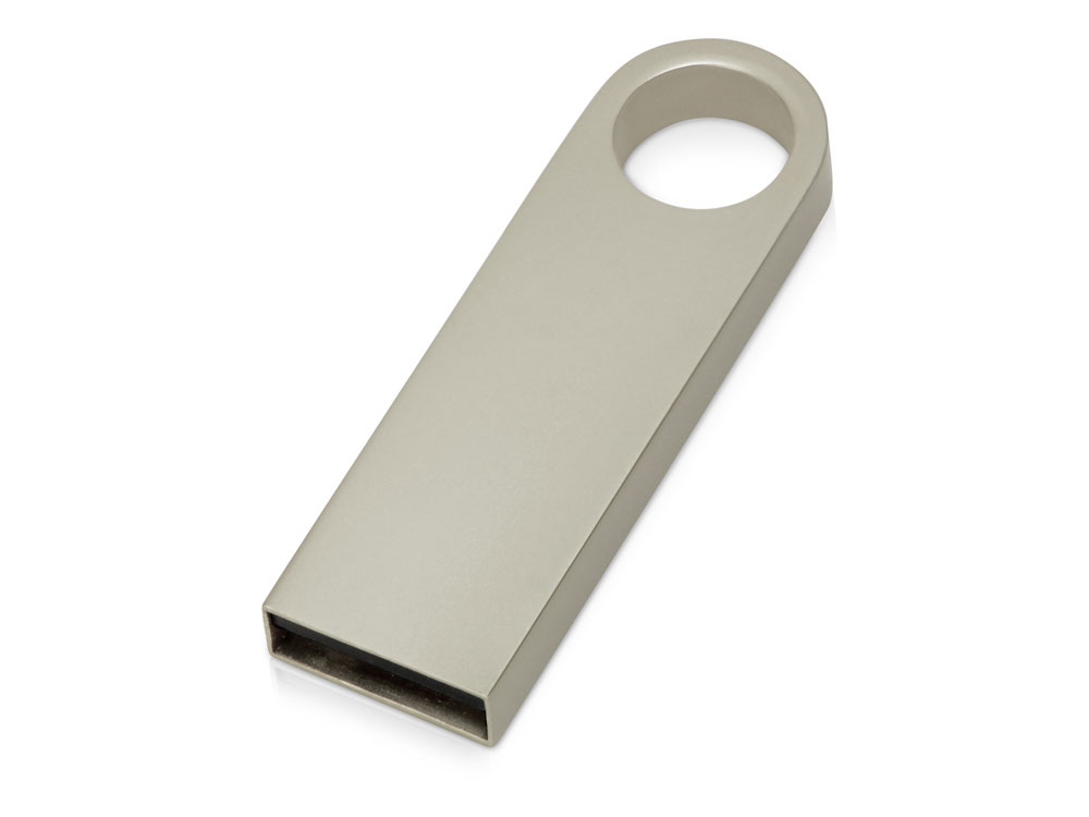 USB 2.0-флешка на 8 Гб с мини чипом и круглым отверстием, серебристый-0