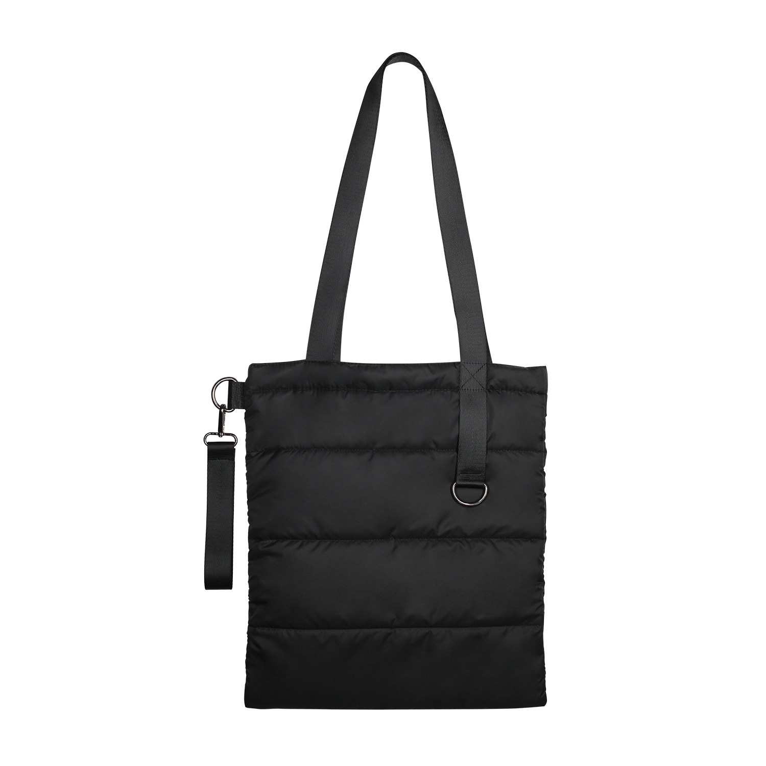 Шоппер Superbag Bubble, стёганый, с магнитной кнопкой (черный)-3