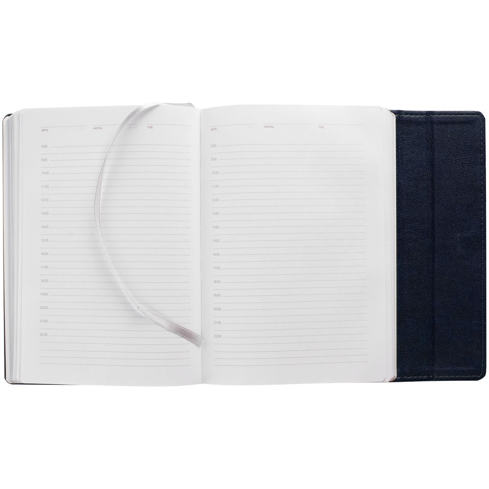 Ежедневник Flap на заказ, недатированный, синий-3