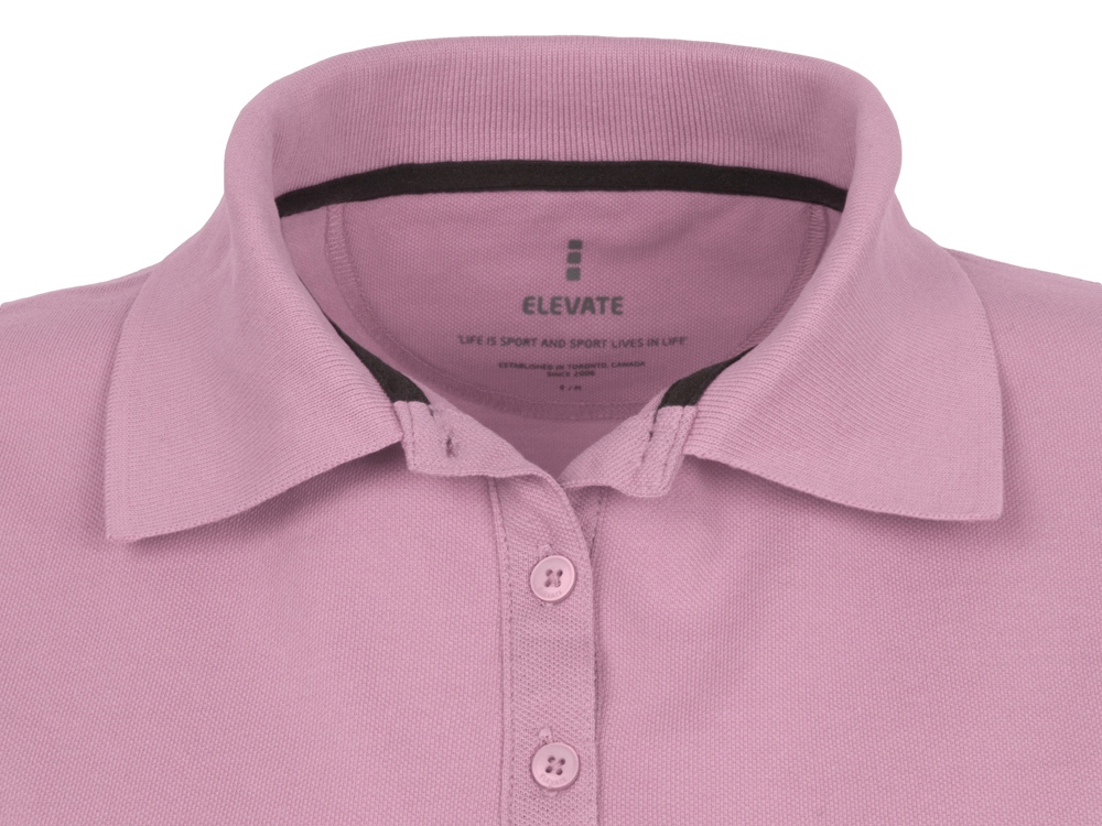 Calgary женская футболка-поло с коротким рукавом, light pink-3