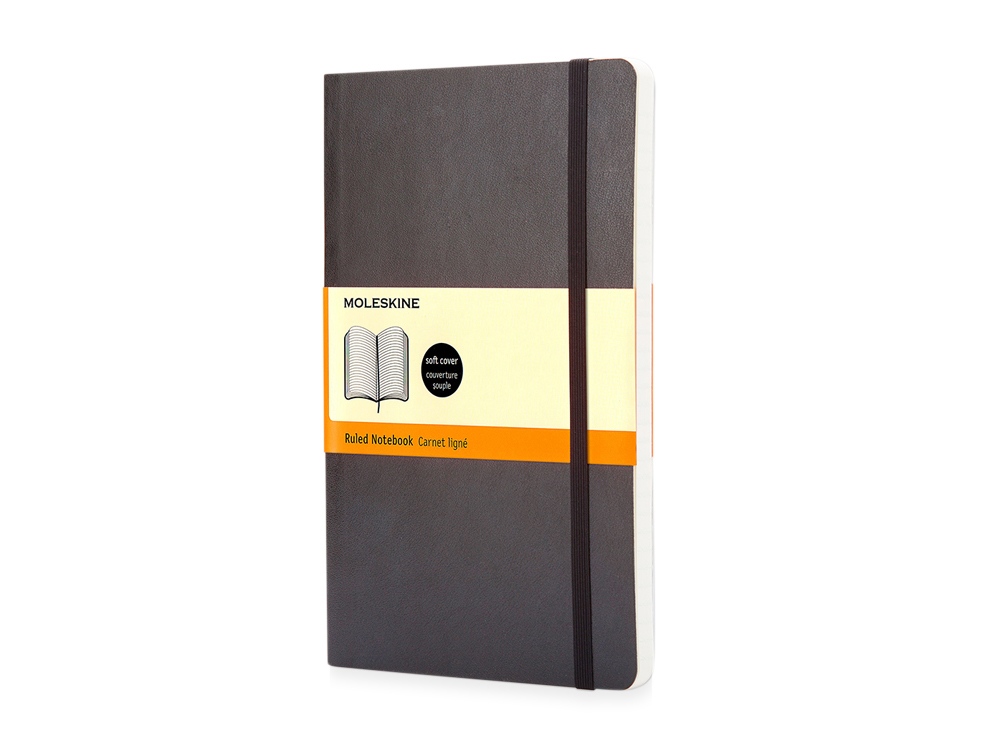 Записная книжка Moleskine Classic Soft (в линейку), Large (13х21см), черный-0