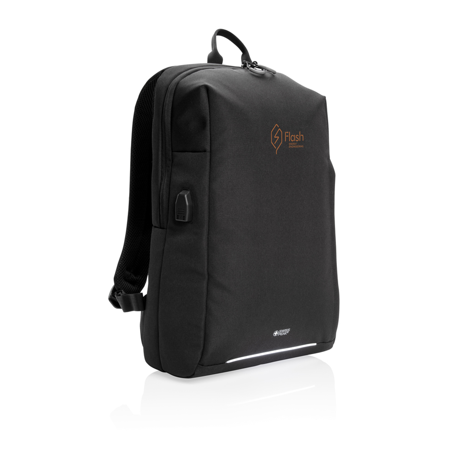 Рюкзак Swiss Peak с RFID-защитой и USB-A из rPET AWARE™, 15,6’’-10