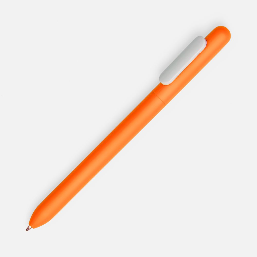 Ручка шариковая Swiper Soft Touch, неоново-оранжевая с белым-0