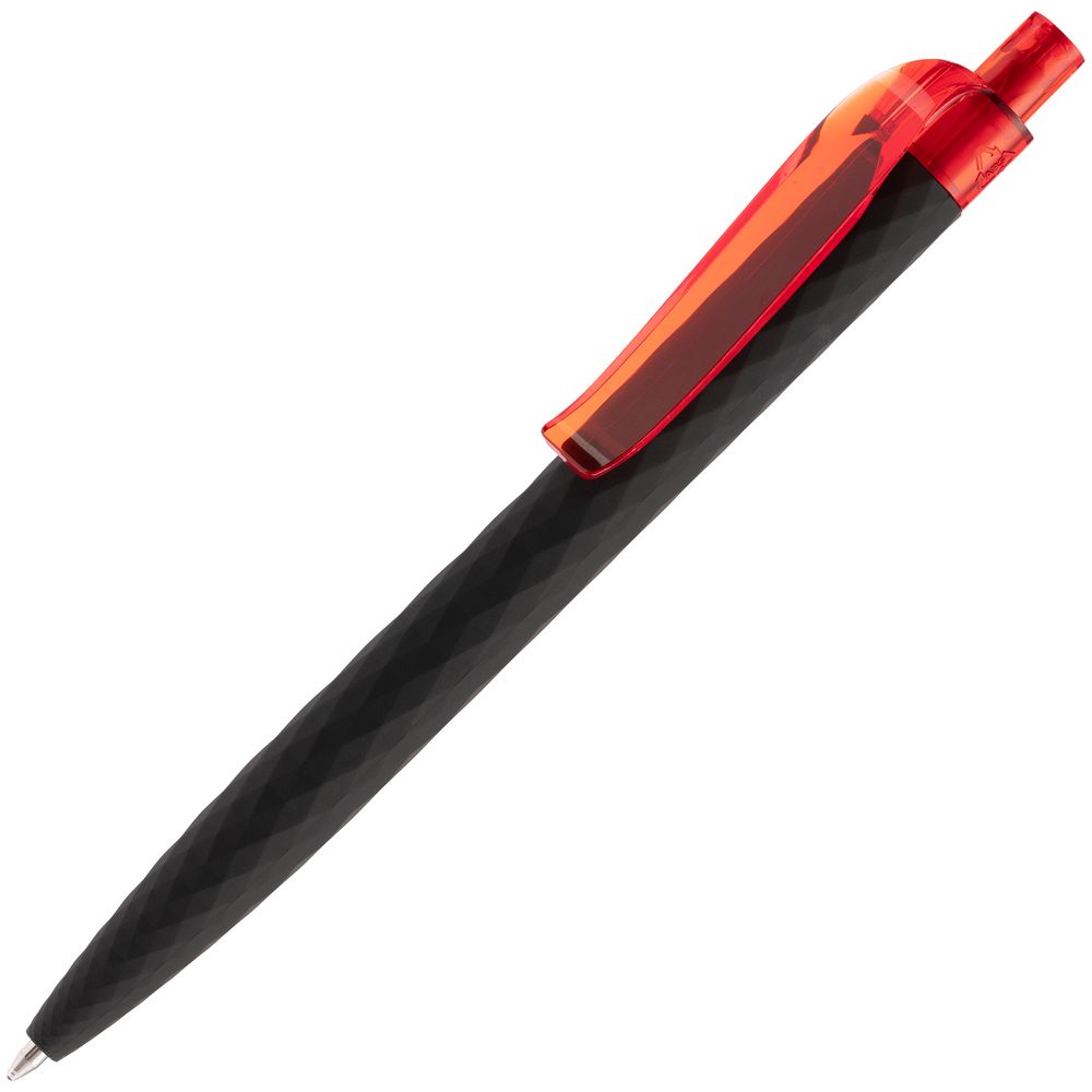 Ручка шариковая Prodir QS01 PRT-T Soft Touch, черная с красным-1