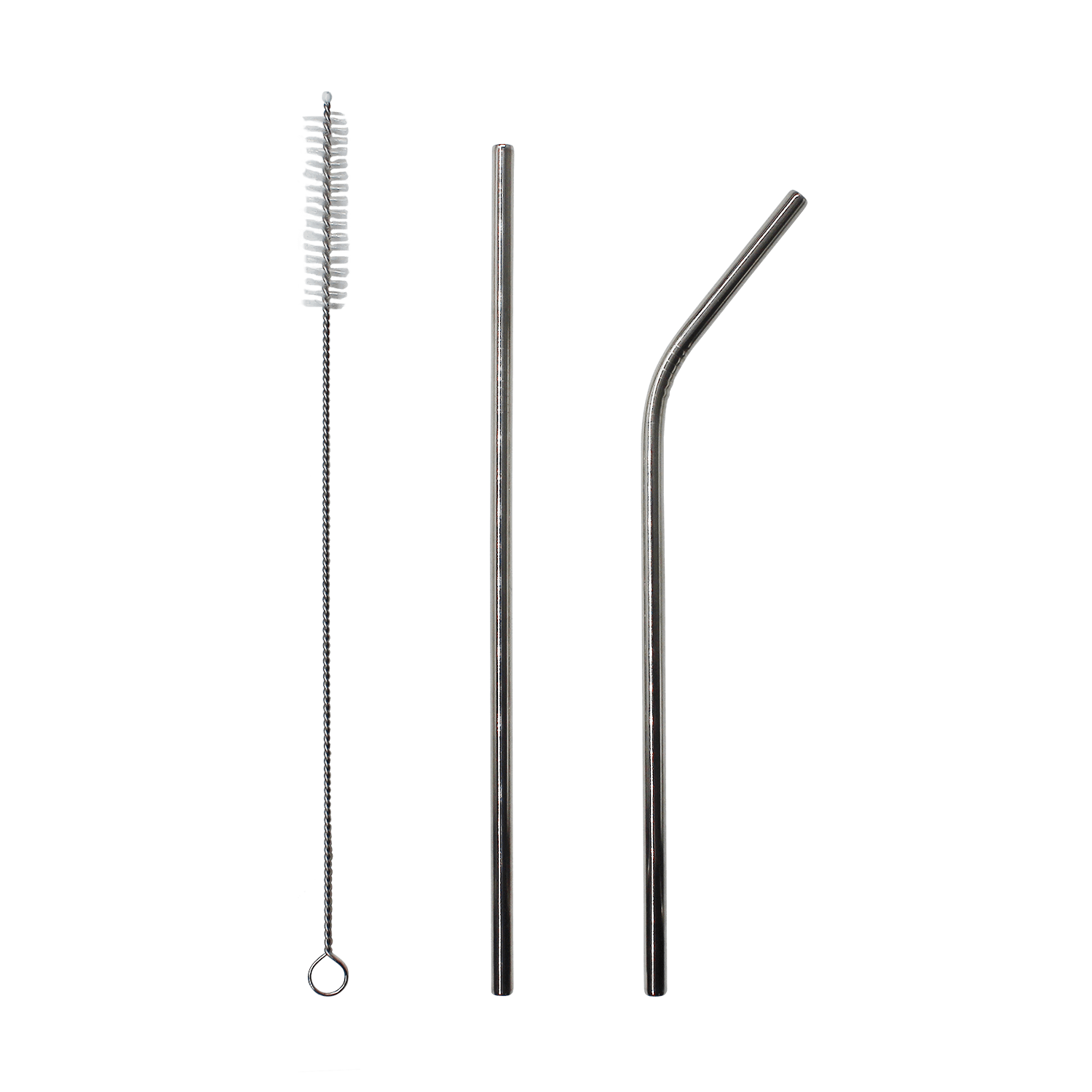 Набор многоразовых трубочек Оnlycofer white (стальной)-1