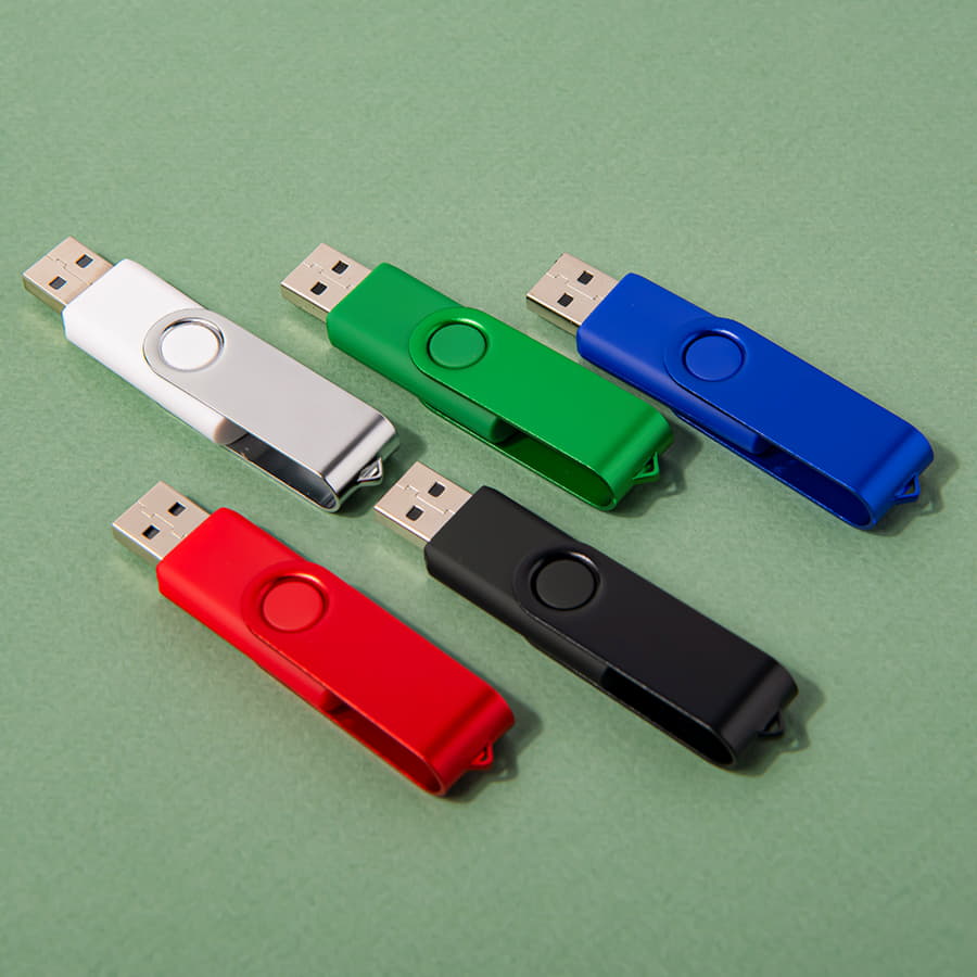 USB flash-карта DOT (16Гб), белый, серебристый-5