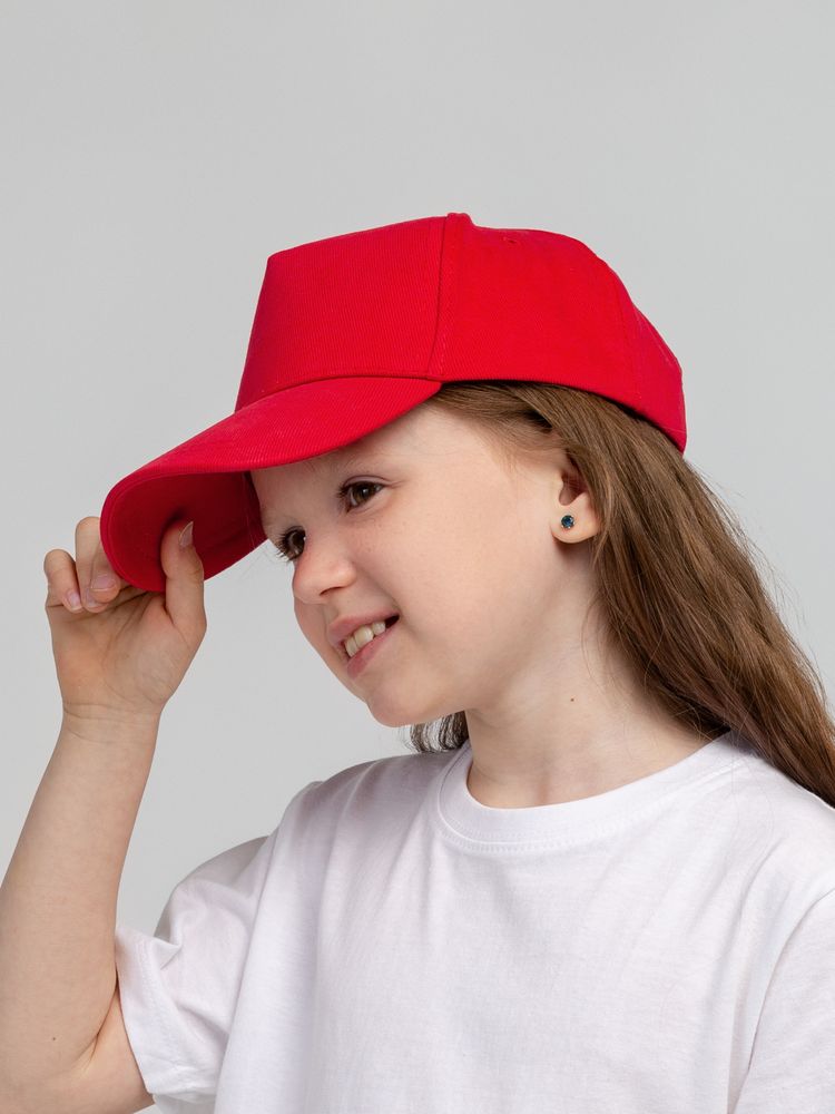 Бейсболка детская Standard Kids, красная-4