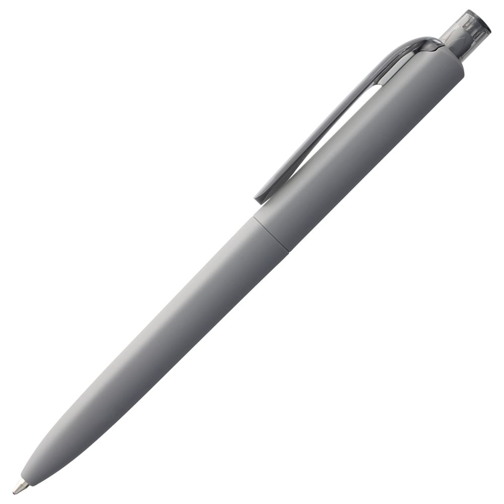 Ручка шариковая Prodir DS8 PRR-T Soft Touch, серая-2