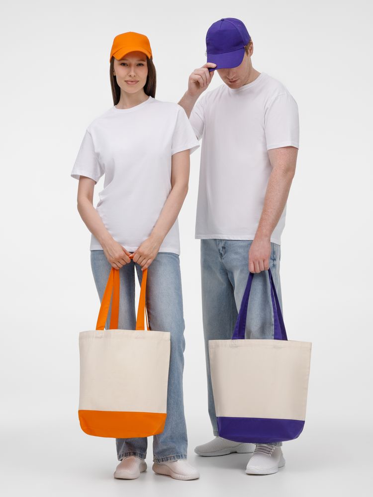 Холщовая сумка Shopaholic, фиолетовая-5
