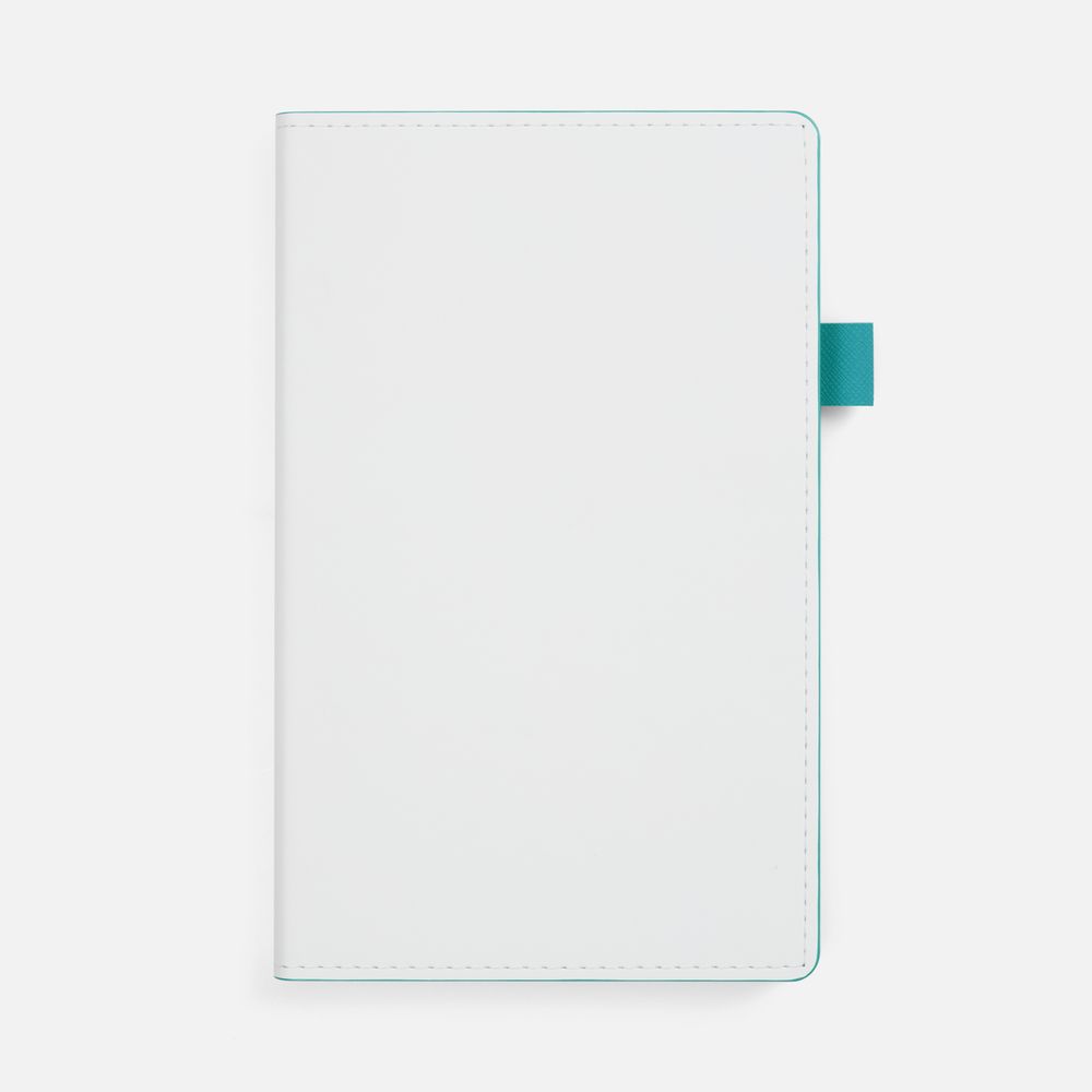 Ежедневник White Shall, недатированный, бело-бирюзовый-1