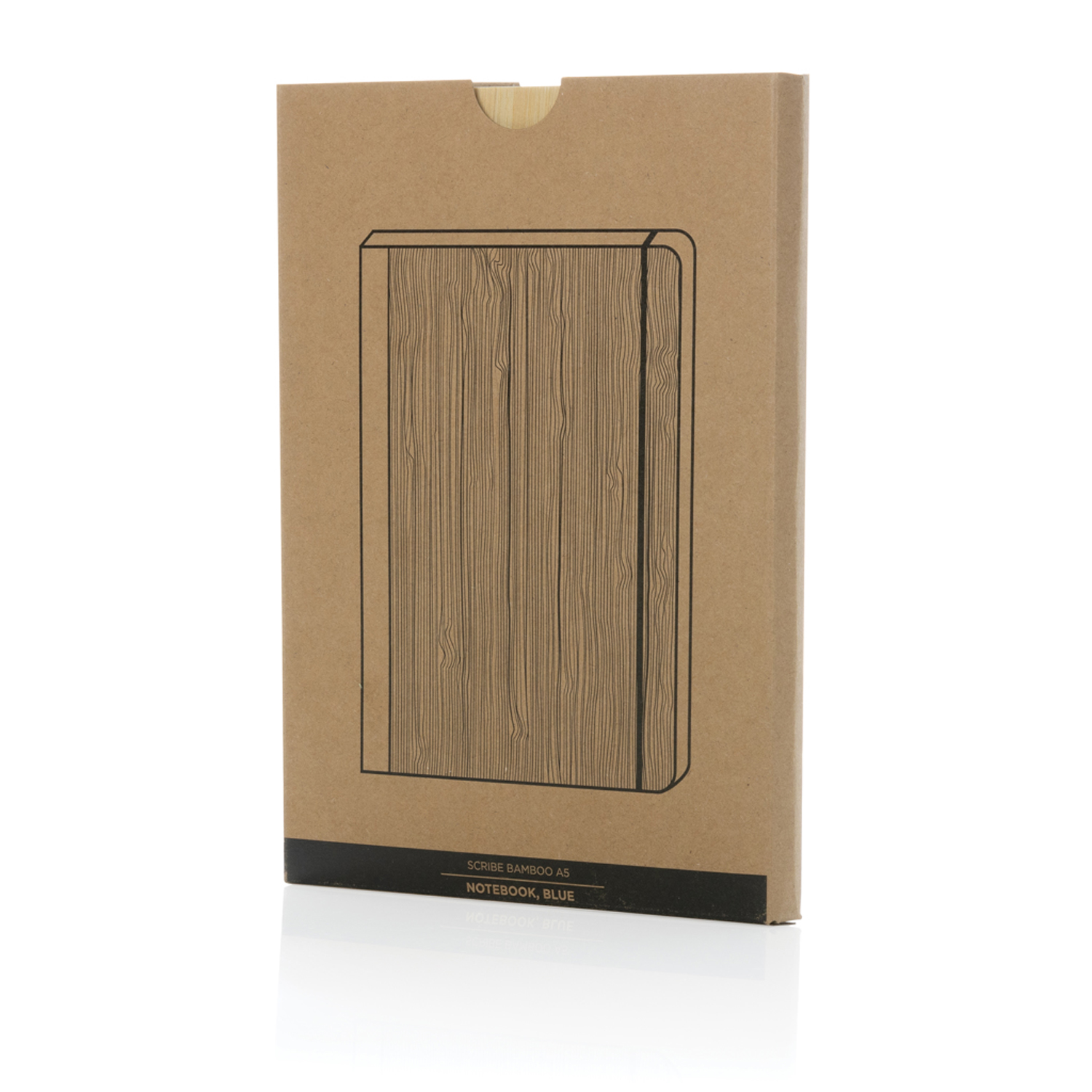 Блокнот Scribe с обложкой из бамбука, А5, 80 г/м²-1