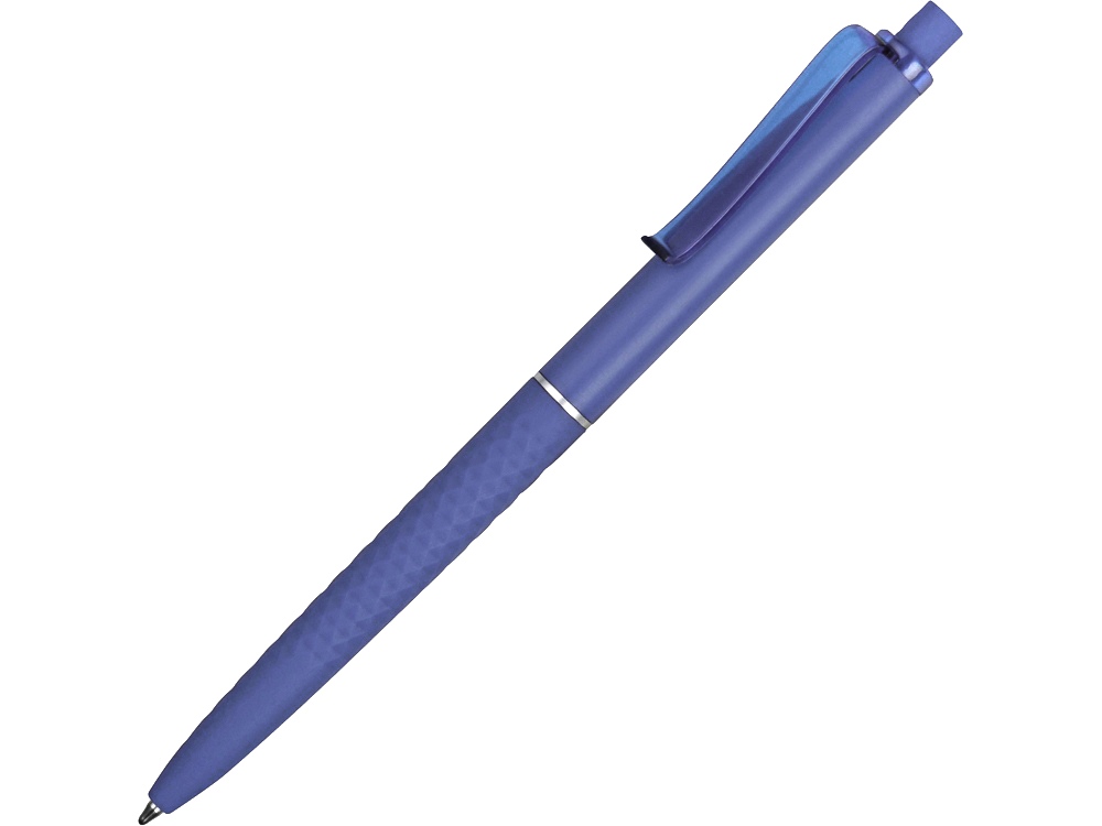 Ручка пластиковая soft-touch шариковая Plane, светло-синий-0