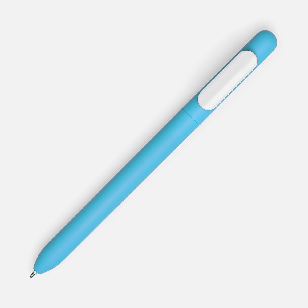 Ручка шариковая Swiper Soft Touch, голубая с белым-1