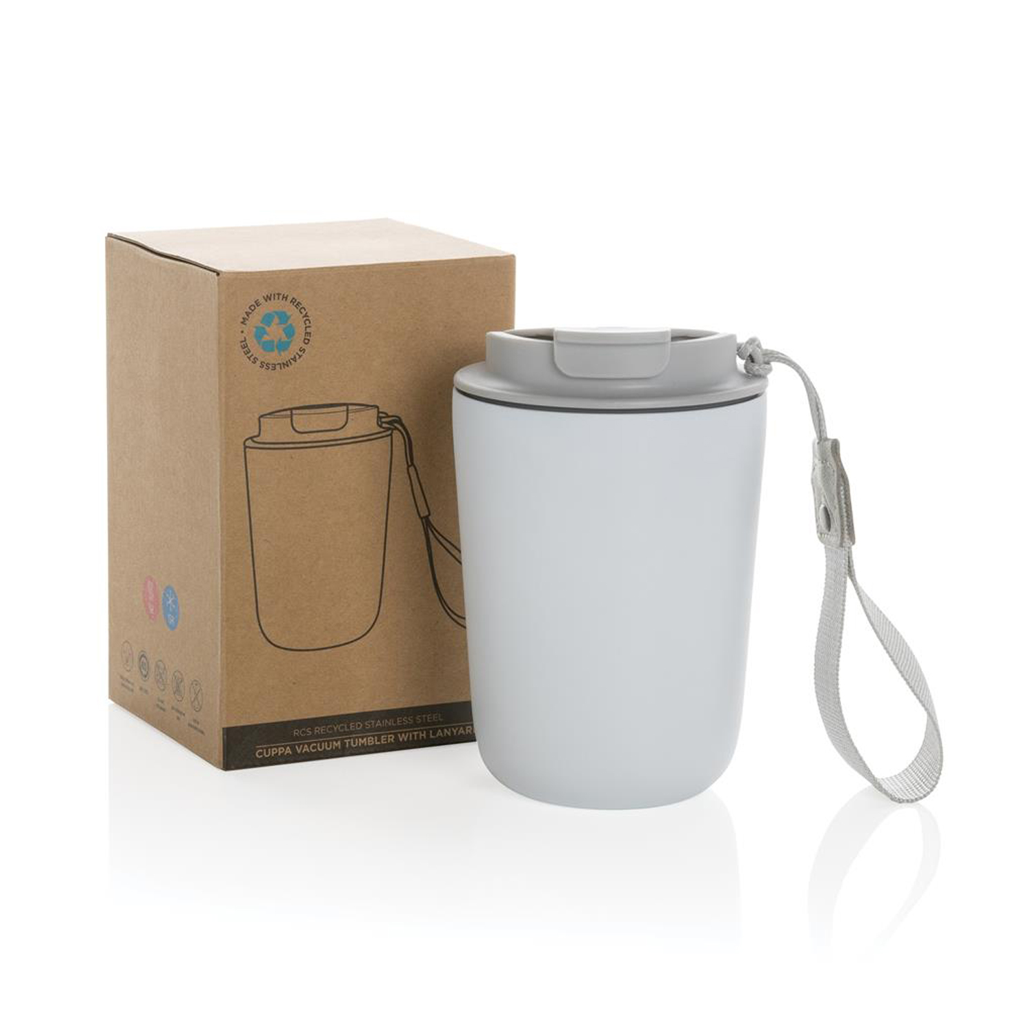 Вакуумная термокружка Cuppa из переработанной стали RCS, 380 мл-1