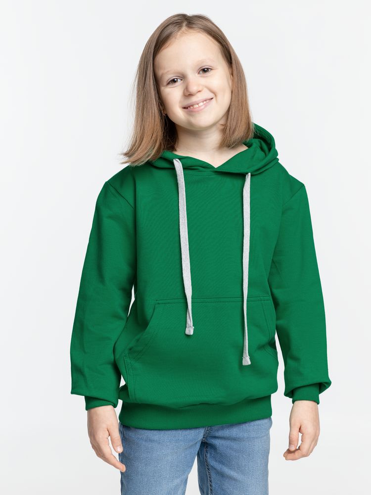 Толстовка с капюшоном детская Kirenga Kids, зеленая-3