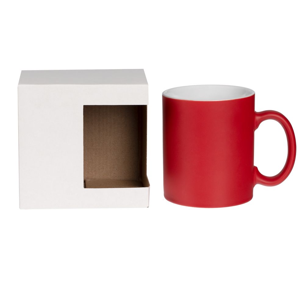 Коробка для кружки с окном Cupcase, белая-2