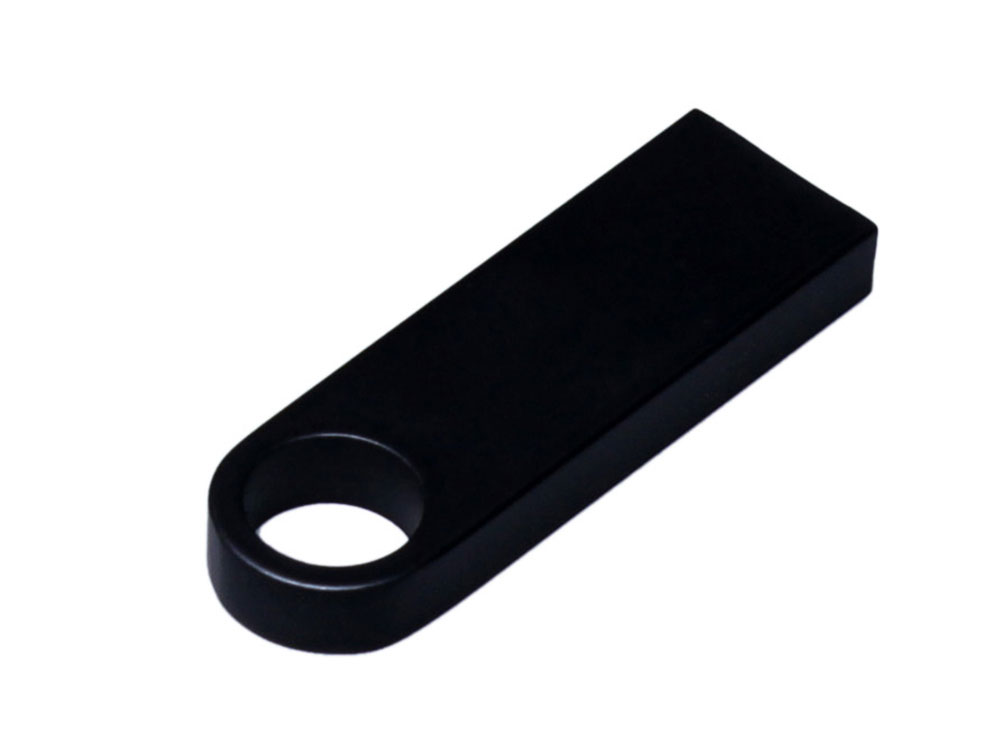 USB 2.0-флешка на 32 Гб с мини чипом и круглым отверстием, черный-2