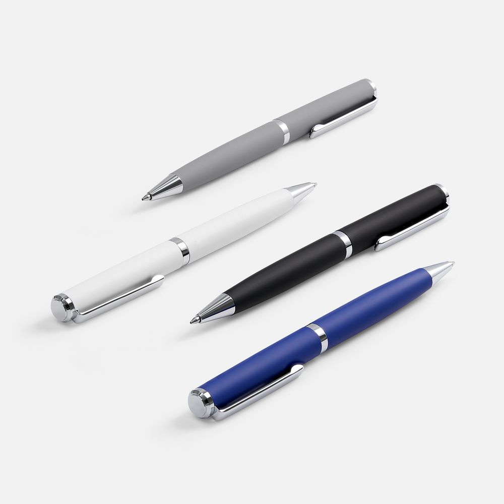 Ручка шариковая Inkish Chrome в футляре, белая-3