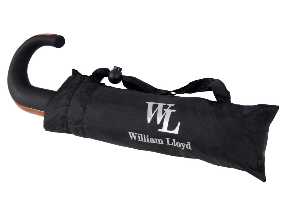 Складной зонт полуавтоматический  William Lloyd, черный-3