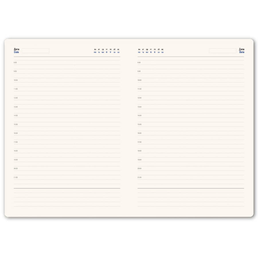 Ежедневник недатированный Stellar, А5, белый, кремовый блок  в линейку, с темно-синим обрезом, белый, темно-синий-8