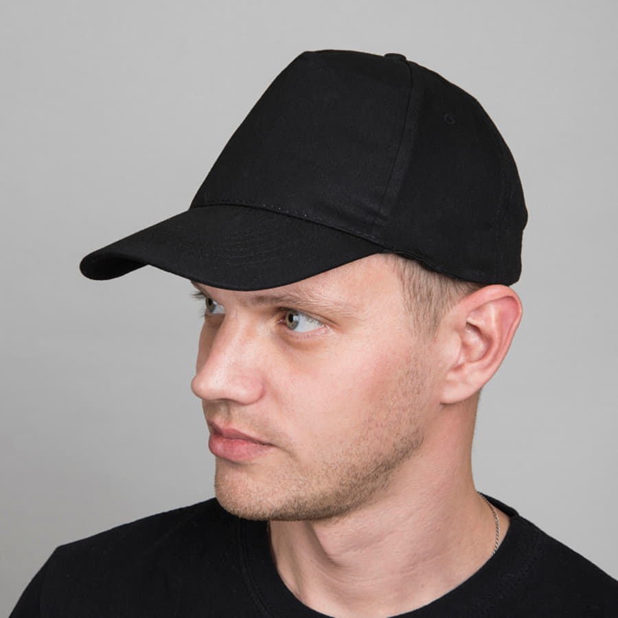 Бейсболка LIGHT, 5 клиньев,  застежка на липучке, оранжевый-2