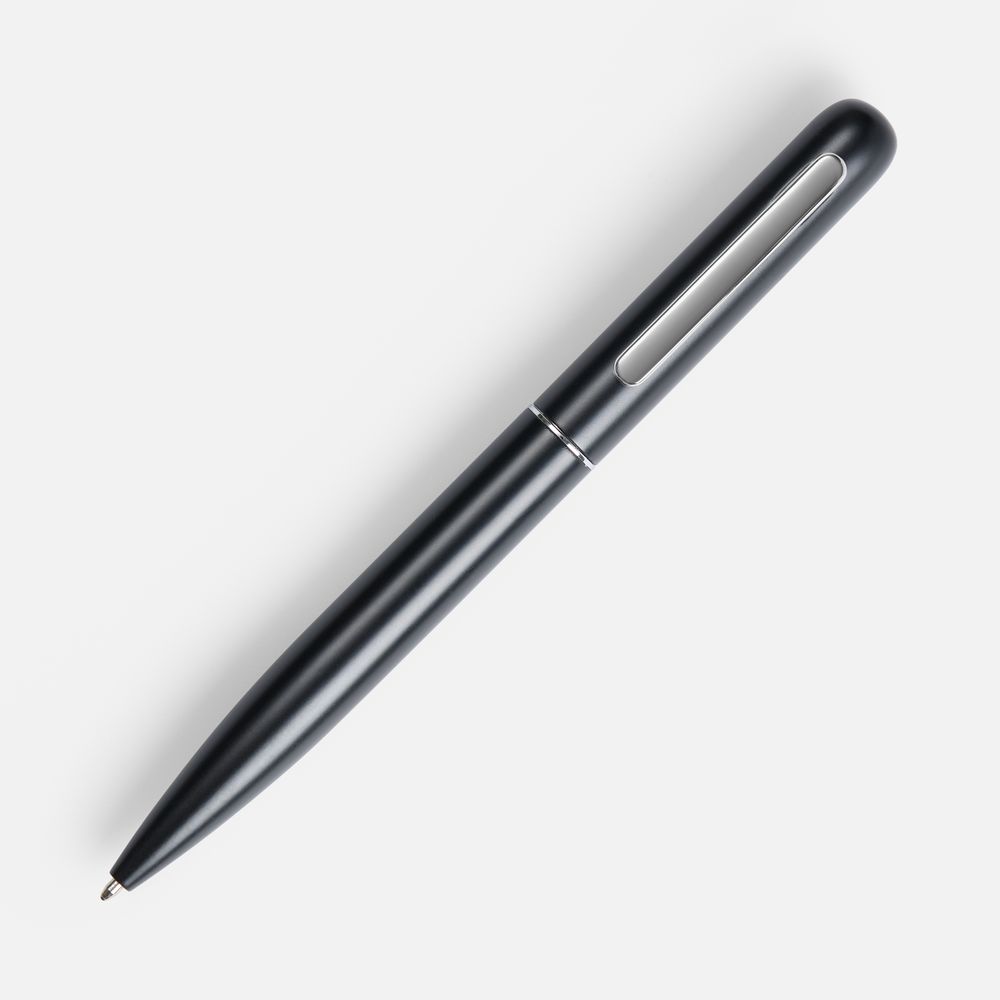 Ручка шариковая Scribo, матовая черная-1