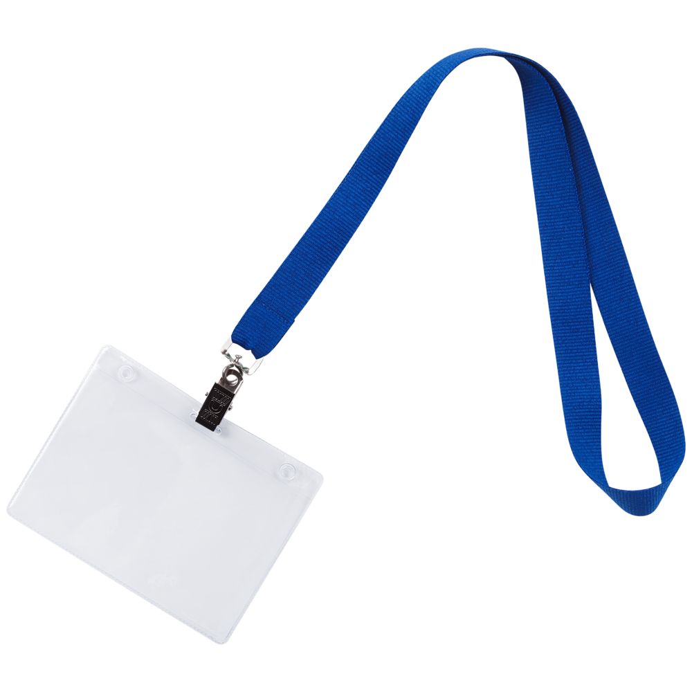 Лента для бейджа Neckband, синяя-1