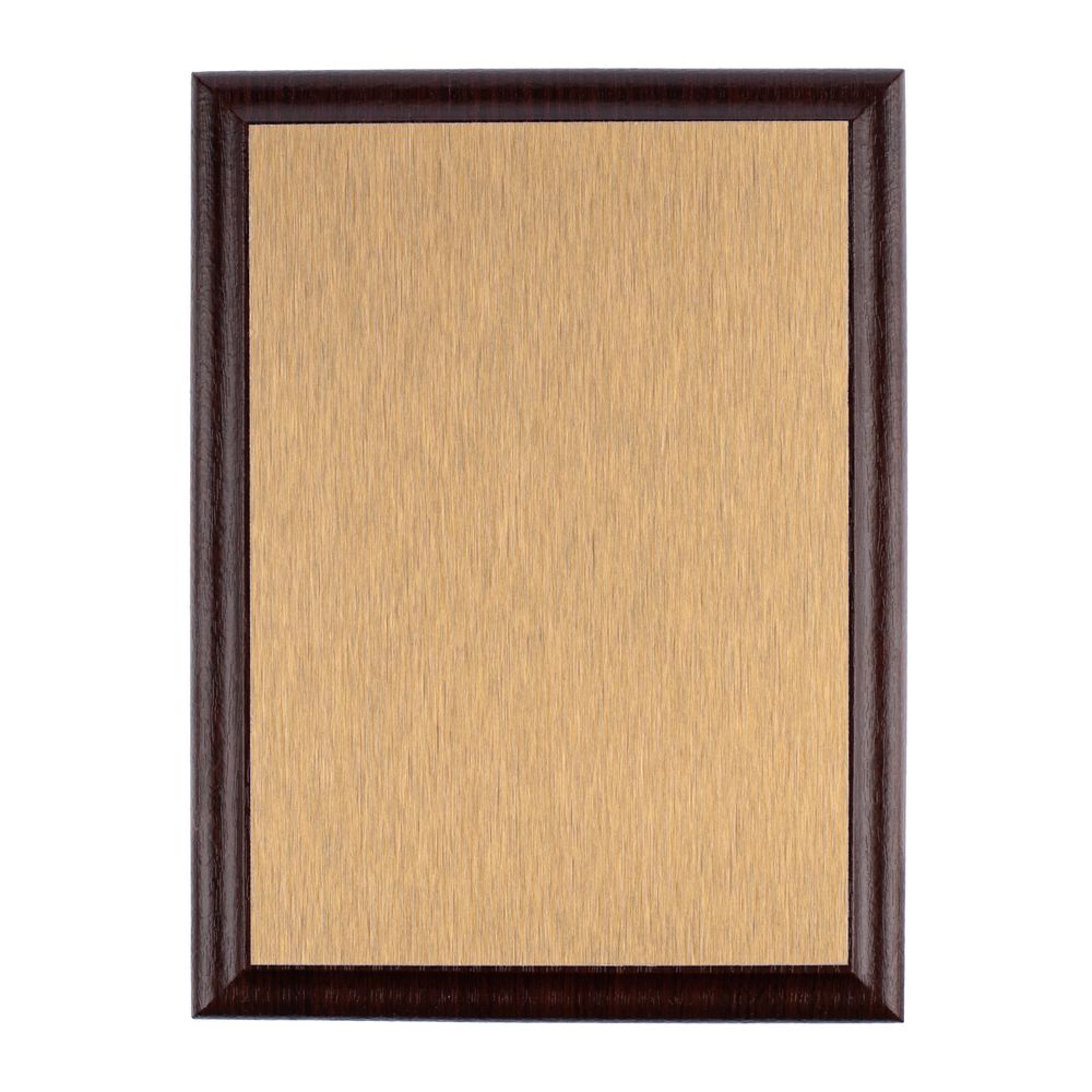 Плакетка Plaque, малая, вишня с золотистой пластиной-3