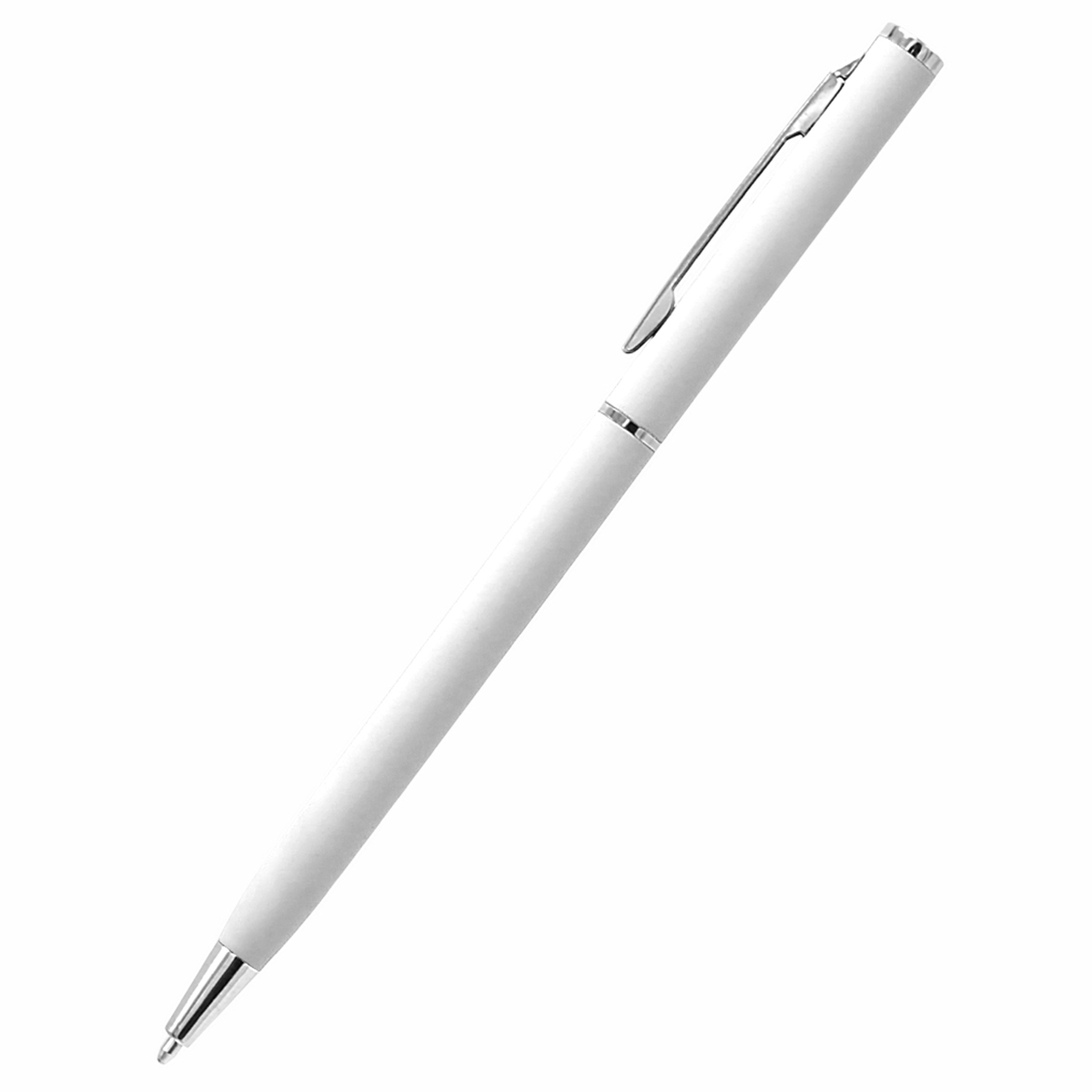 Ручка металлическая Tinny Soft софт-тач, Белый-2