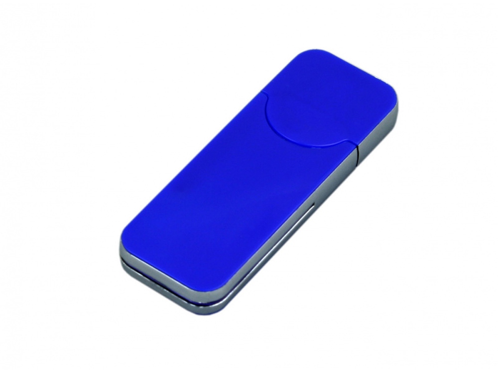 USB-флешка на 64 ГБ в стиле I-phone, прямоугольнй формы, синий-0