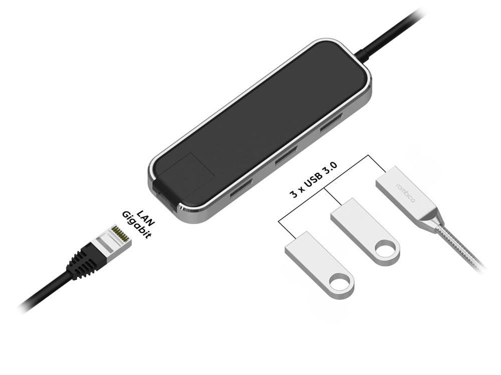 Хаб USB Rombica Type-C Chronos Black-10