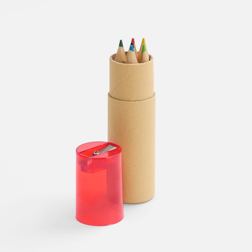 Набор карандашей Pencilvania Office с точилкой, красный-0